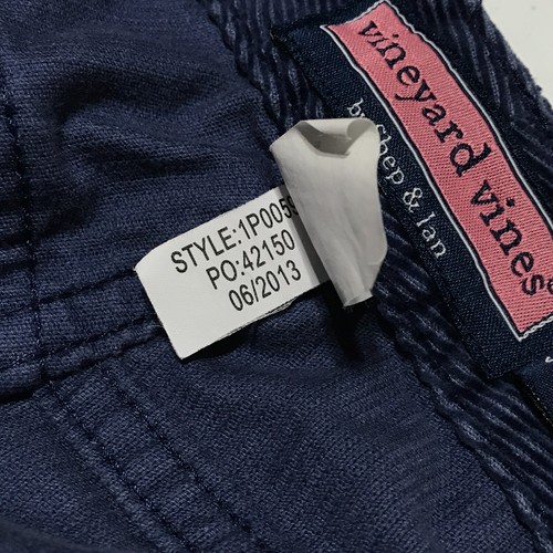 Lot of 2 Vineyard Vines Mens Corduroy Pants 5 Pocket Blue & Beige Size 34 x 31 - Picture 10 of 11