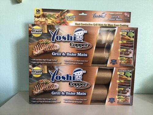 Yoshi YOSHIGC Non-Stick Copper Grill & Bake Mat - 2 PACKS OF 2