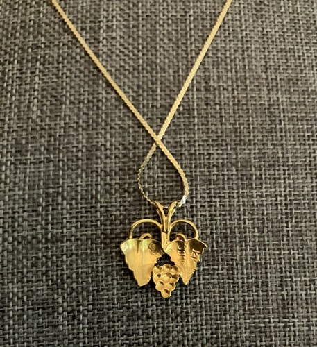 BLACK HILLS GOLD Tri Color SOLID 12k Gold PENDANT 16" 14k GOLD CHAIN 2.1 Grams - Picture 3 of 9