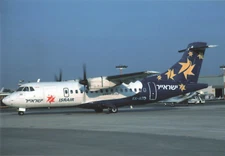 Postcard Airline ISRAIR AIRLINES ATR-42-313 4X-ATO CC7.