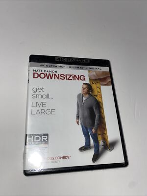 Downsizing 4K UHD Bluray+Blu-ray, +Digital, 2017 NEW ******NO Slipcover