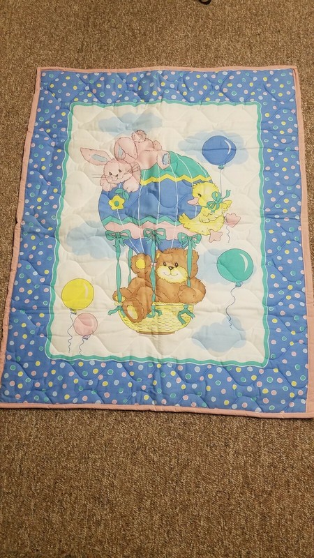 44" x 34" Hand Made Bear Baby Quilt