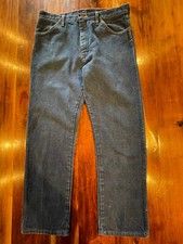 Vintage 80s Wranglers Dark Wash Denim Jeans 100% Cotton 36x30 Made in USA