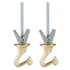 2 Pack Swag Hook Kit Brass Finish Plant Hanging Ceiling Hook