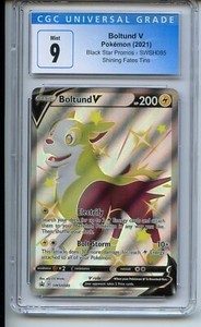 Pokemon Boltund V SWSH085 Sword and Shield Promo Shiny Full Art CGC 9 Graded