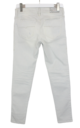 DIESEL Getlegg 0809S Jeans Women's W29/L32 Slim Fit Pinstriped Distressed Zip - Picture 2 of 11