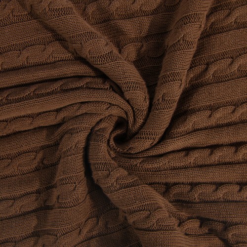 Cotton Cable Knit Bed Blanket High Quality Soft Warm Throw Blanket 20 Colors - Picture 19 of 68
