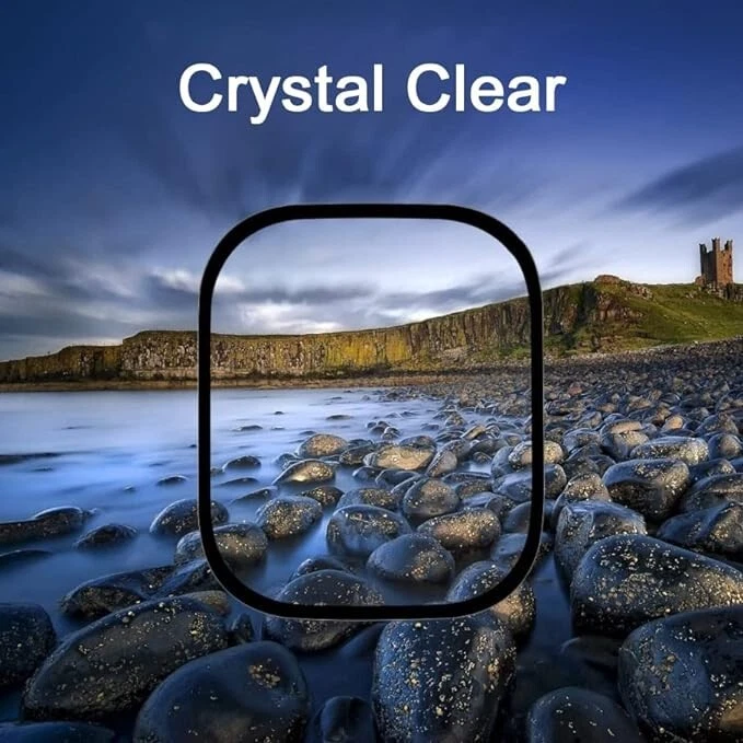 Clear tempered glass protector with black border