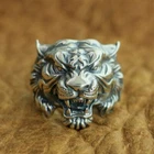 925 Sterling Silver High Details Tiger Ring Mens Punk Ring TA130A US 7~15 EZ