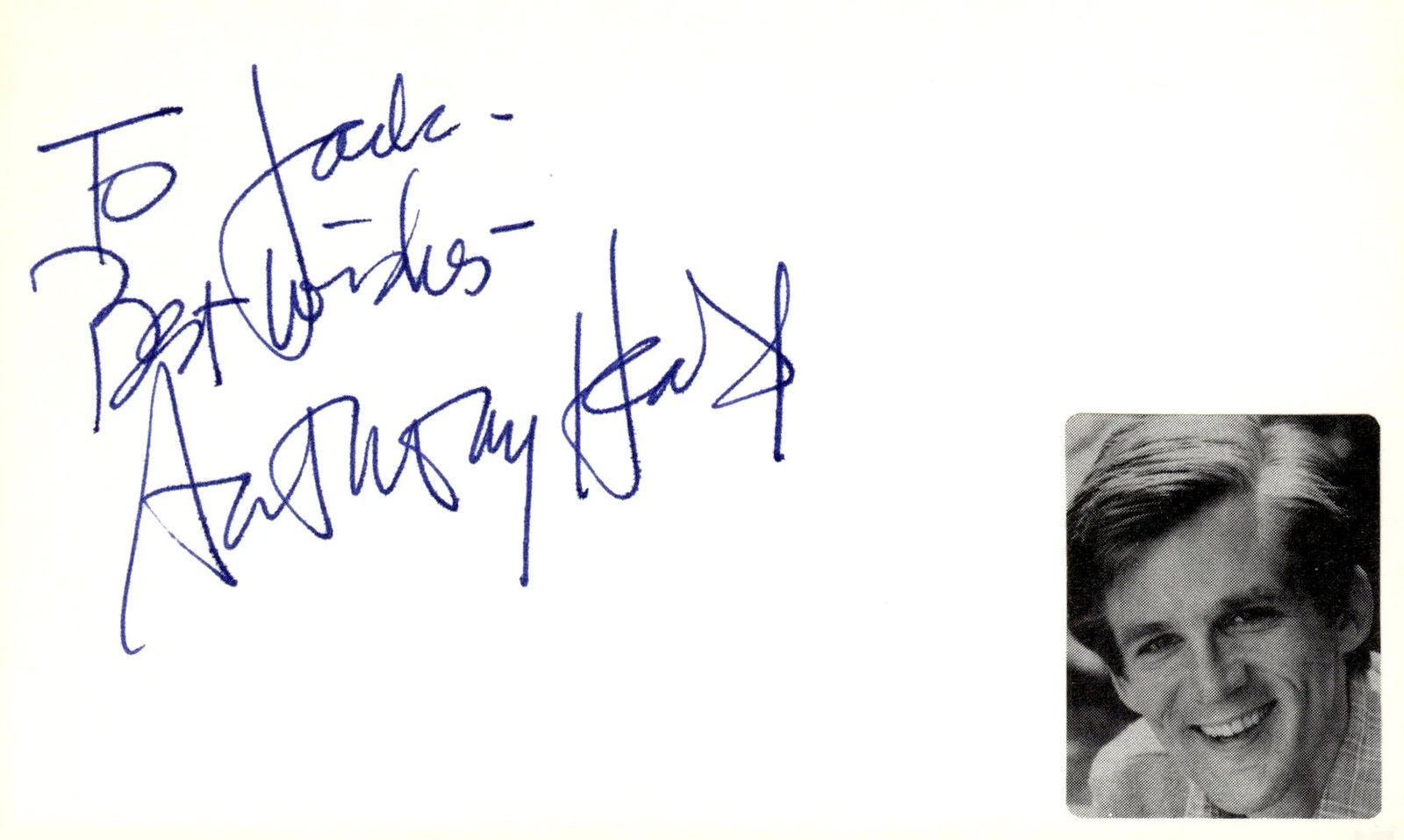 Anthony Heald Signed Auto 3x5 Index Card Silence of the Lambs
