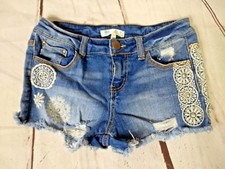 Love Fire Size 1 Boho Chic Festival Coachelle Distressed Denim Shorts