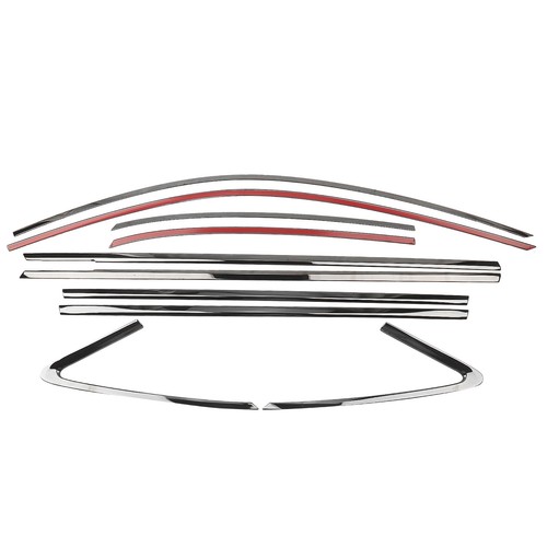 For Audi A3 S3 Sedan 2015 2016 2017 2018-2020 Black Car Window Trim Strip Cover - Picture 2 of 12