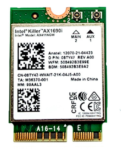 Intel AX411ngw WiFi 6E Killer AX1690i Double Connect CNVio2 Tri-Band-Karte - Bild 1 von 1