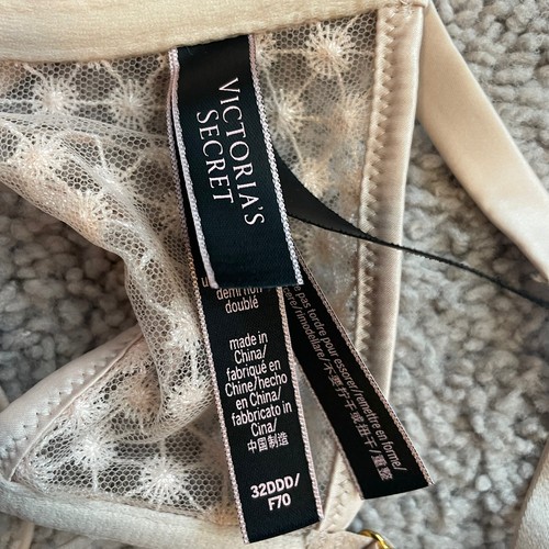 Reggiseno Victorias Secret Demi taglia 32DDD chiusura frontale sexy lusso starburst lingerie nuda - Foto 9 di 11