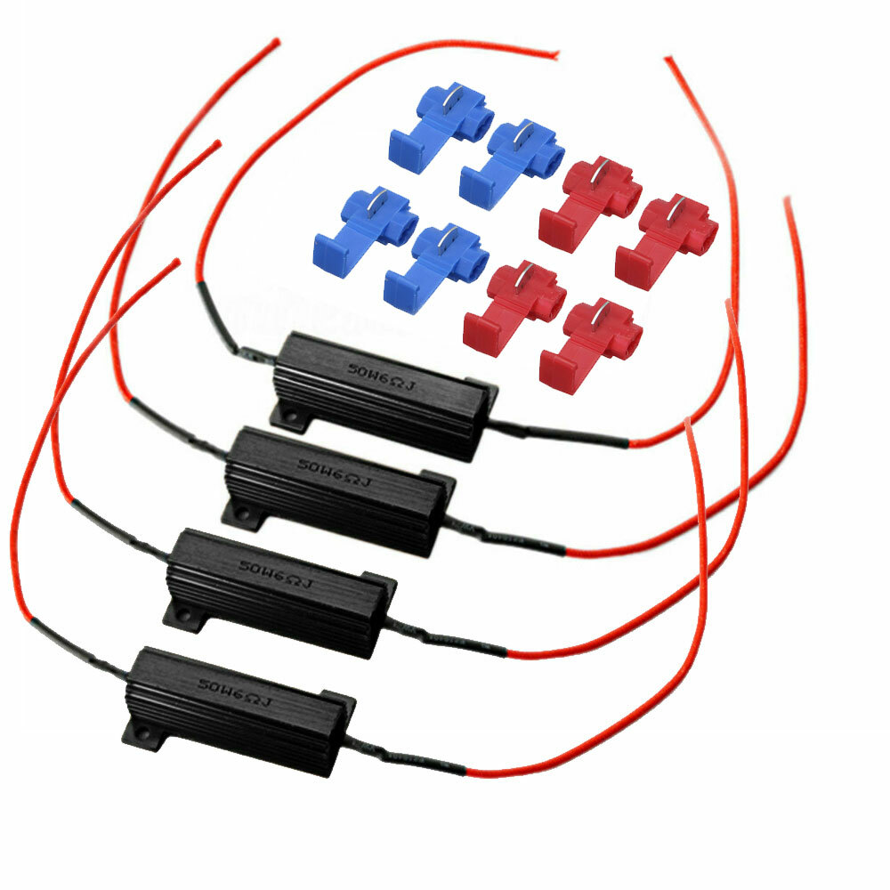 50PCS 1156 3156A 50W 6ohm Gold Fuse LED Bulbs Fog Turn Brake Signal