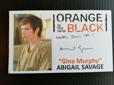 Orange Is The New Black Abigail Savage Gina Autographed 3x5 Index Card Ebay Orange Is The New Black Abigail Savage Gina Autographed 3x5 Index Card Ebay