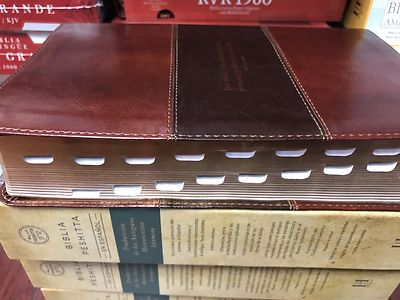 #ad Biblia Peshitta CAFE semi piel Revisada y Aumentada CON INDICE $51.99