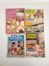 Lot of 4 Issues of Magic Crochet  Crochet Patterns Magazine Year 1984 - 1990