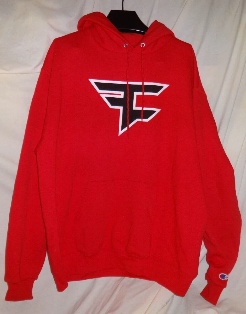 FaZe Clan Logo Black/Red Pullover Hoodie Size Medium [M]