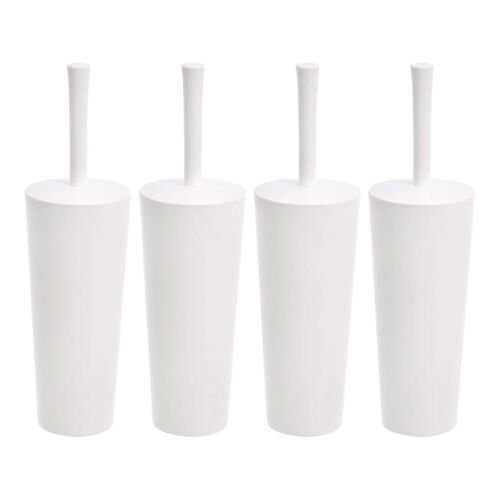 New-Toilet Brush and Holder Set - 4-pack, White (Previously Amazon