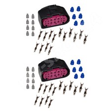 2x Stecker 14-polig Reparatursatz für VW Skoda Seat 1J0973737 Crimp Kontakte
