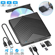 Slim External CD DVD Drive Disc USB 3.0 Player Burner Writer for Laptop PC Mac