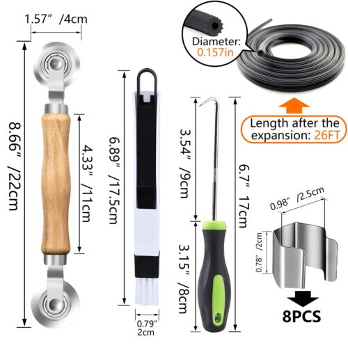 11pcs Window Screen Repair Tool Screen Roller Tool Window Screen Door Repair ... - Picture 4 of 5