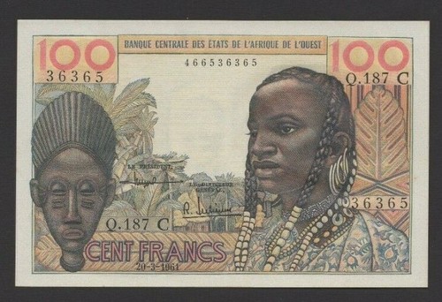 Stati dell'Africa occidentale ... P-301cb ... 100 franchi ... 20.3.1961 ... GIOCO PERFETTO * UNC *.   - Foto 1 di 2