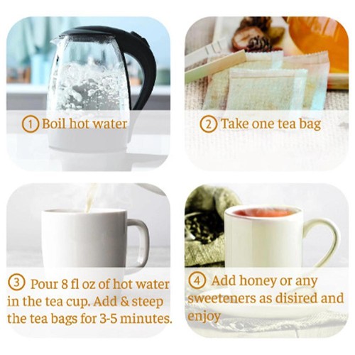 Turmeric Ginger Cinnamon Tea 100% Natural - 60PCS Tea Bags - HOT - Picture 11 of 12