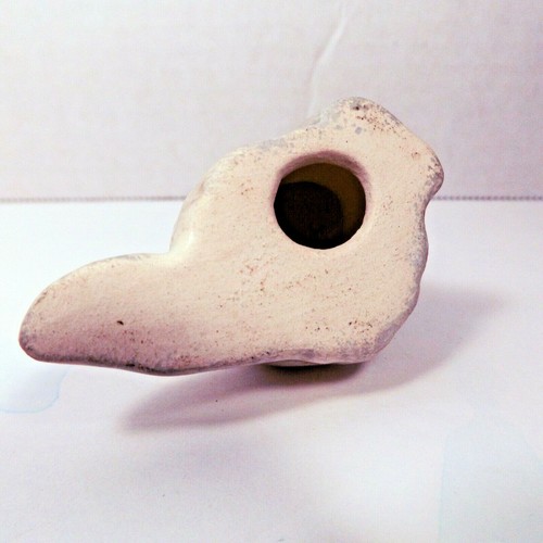 Miniature Cat Figurine White with Black Eyes and Tail Straight Out 3 1/4" Tall - Picture 4 of 12