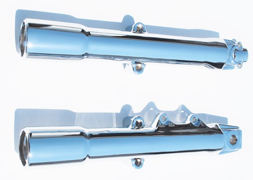 Harley Davidson Heritage FLSTC 2011-2017 Chrome Lower Slider Fork Legs Exchange - Foto 8 di 18