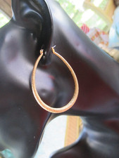 FROSTED LARGE HOOPS PIERCED VINTAGE USA
