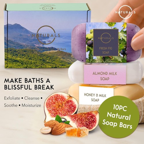 Luxurious 10-Piece Vegan Soap Set for Men & Women - Exfoliating & Moisturizing - Picture 4 of 9