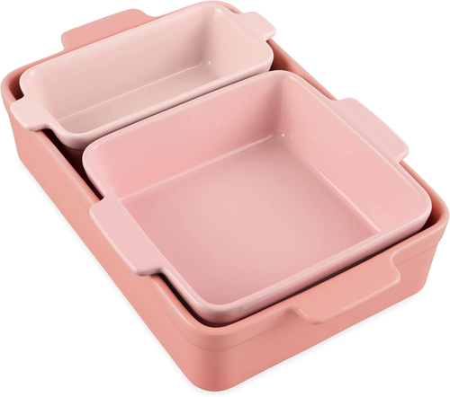 Bakeware Set, Baking Dish Set, 3-Piece Nonstick, Toxin-Free, Ceramic, Casserole, - Picture 9 of 12