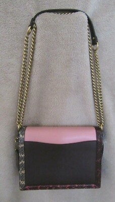 COACH X Jennifer Lopez Hutton Colorblock Snakeskin Shoulder