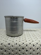 Vintage Aluminum 1 Cup Measuring Cup Red Wood Handle Free Shipping