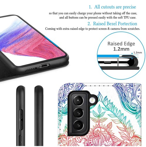 Case for Samsung Galaxy S24 A56 A16 A35 Fnacy Pattern Leather Wallet Phone Cover - Zdjęcie 19 z 78