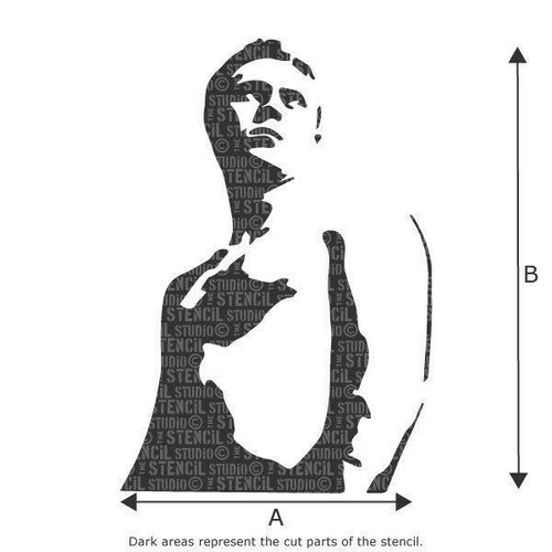 Steve McQueen Stencil - Reusable Wall stencil - Wall Art -DIY -Famous Icon 10224 - Picture 2 of 7