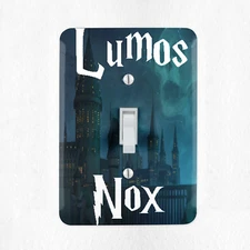 Lumos Nox Light Switch Cover Plate Duplex Outlet Harry Potter Wizard New