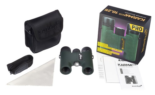 10x25 Binoculars Levenhuk KARMA PRO BAK4 Multicoated Waterproof Compact - Picture 6 of 6