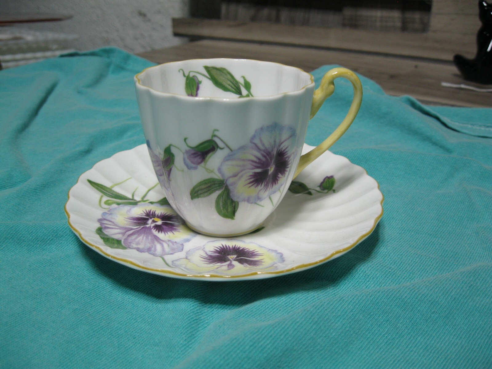 Shelley cup and saucer Pansey pattern eBay