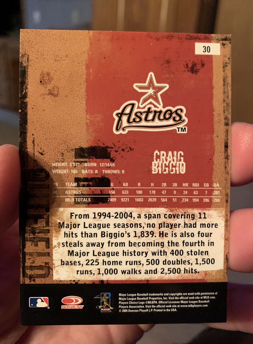 2000-05 Craig Biggio (4) Card Lot, UD Hologrfx,Bowman 2000-05 Craig Biggio (4) Card Lot, UD Hologrfx,Bowman