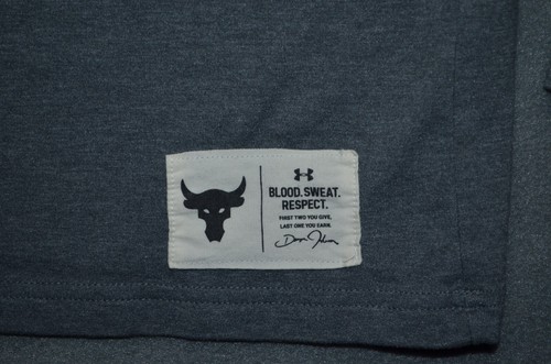 Under Armour Project Rock Shirt Pay Your Dues Long Sleeve Shirt Men's Small Gray - Picture 2 of 11