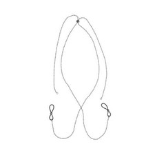 Sex  Mischief Ex's  Oh's Body Jewelry w/Nipple Ties Black