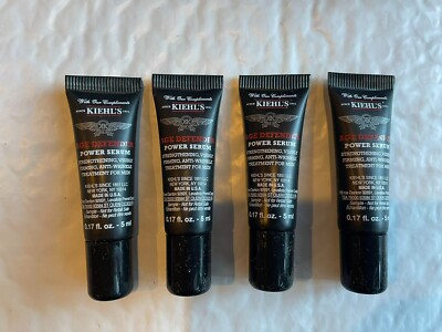 Lot of 4 Kiehl's Age Defender Power Serum for Men 0.17oz/5ml
