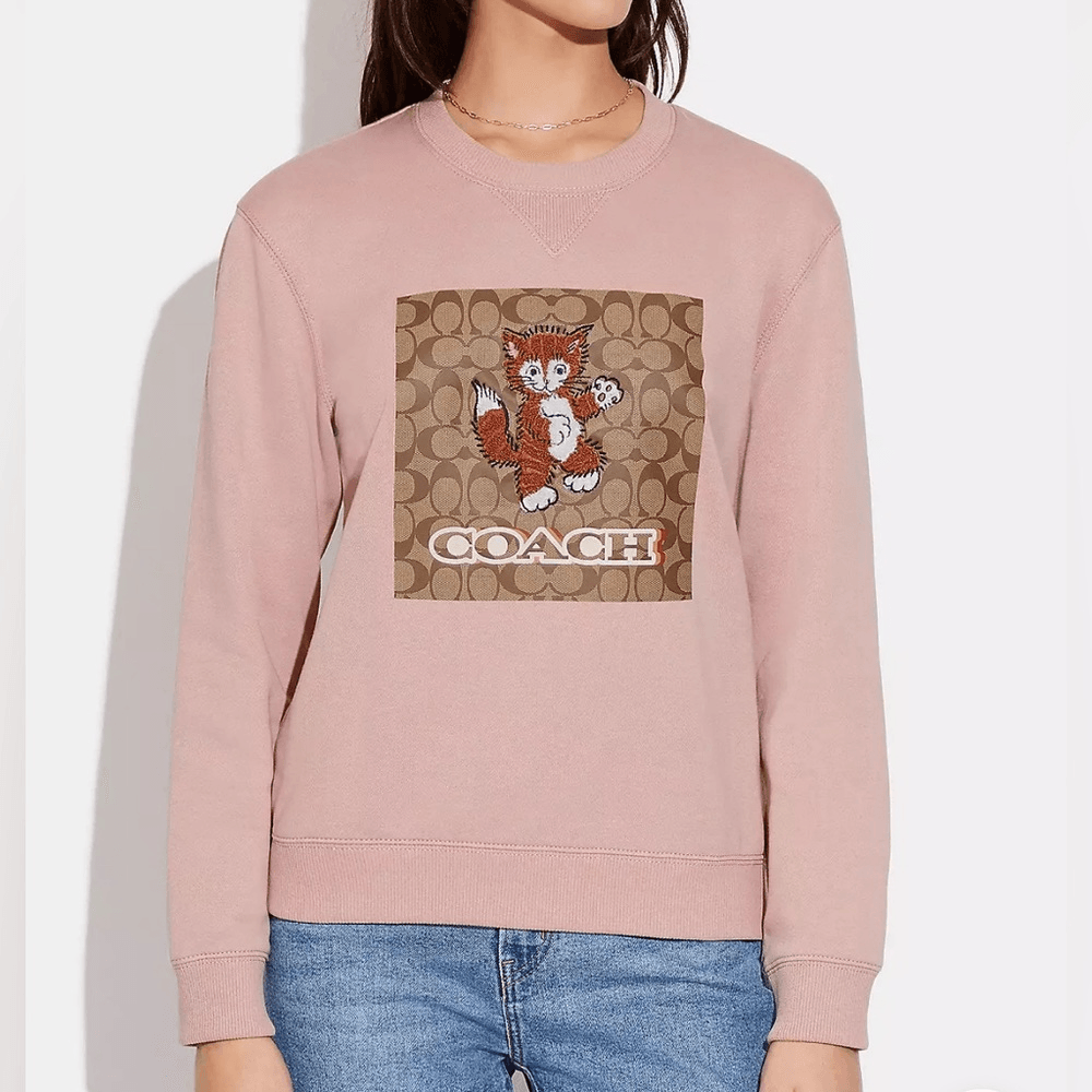 NWT Coach Signature Kitten Crewneck size XL | eBay