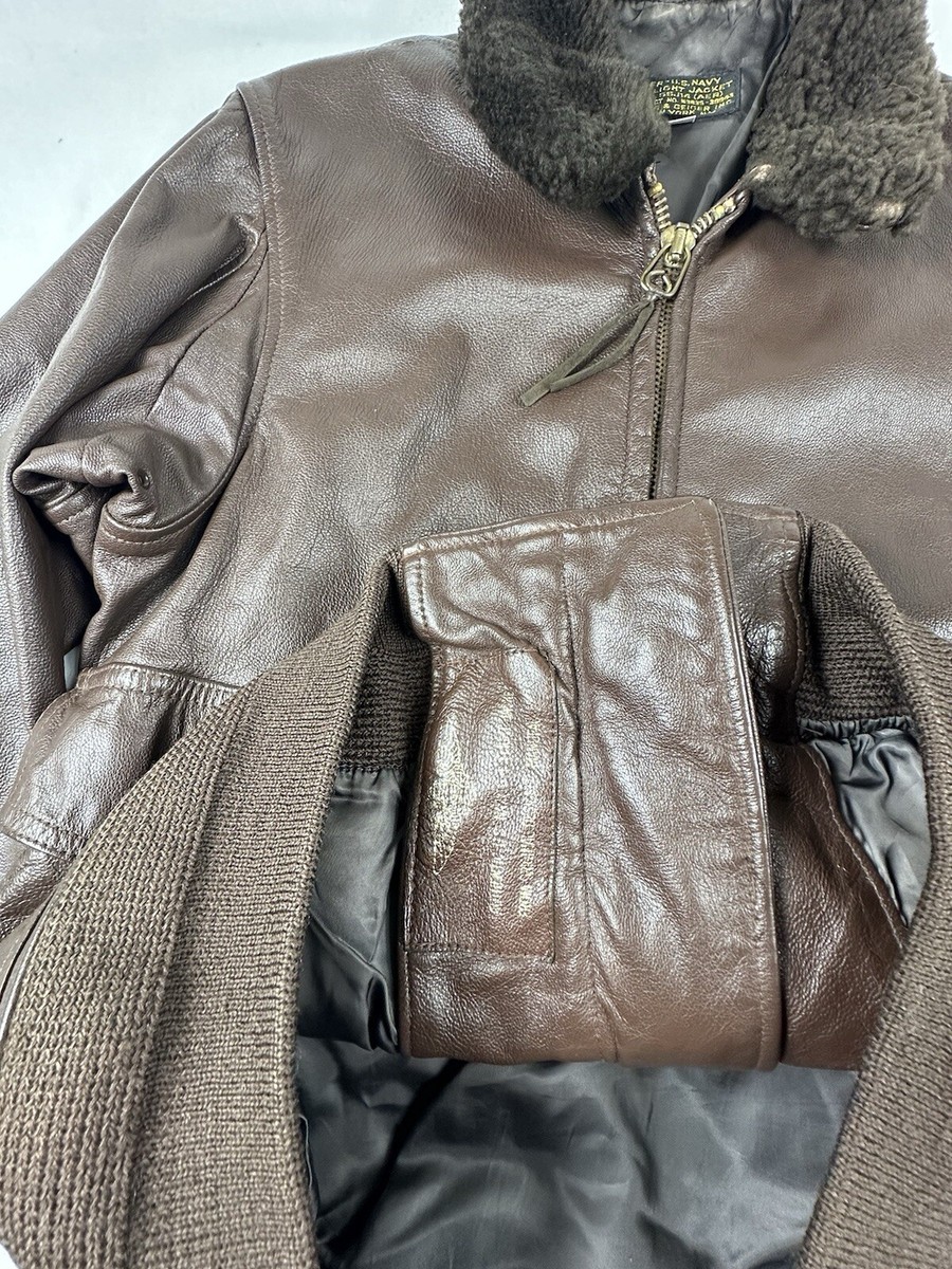 Willis & Geiger Buaer US Navy G-1 VTG Leather Flight Jacket Willis & Geiger Buaer US Navy G-1 VTG Leather Flight Jacket