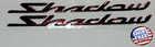 Honda Shadow 3D Red Chrome Motorcycles Emblems 2x