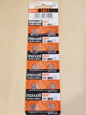 10  pc MAXELL LR41 L736F AG3 V3GA 192 L736 Alkaline 1.5v battery