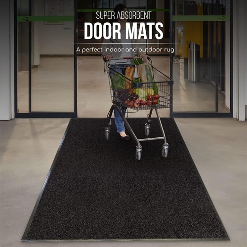 Große Türmatte rutschfeste Tür Gummi Flur Läufer Eingang waschbar Küchenteppich - Bild 6 von 77